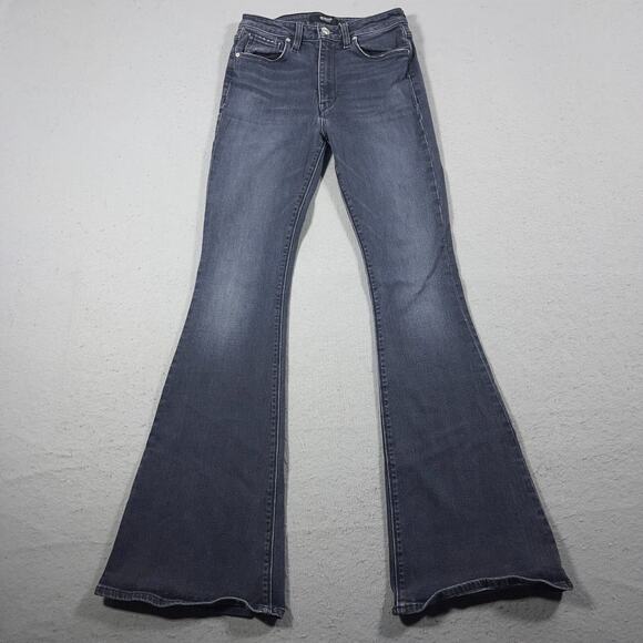 Hudson Jeans Women Size 25 Holly Flare Mid Rise Dark Wash Stretch Denim Disco - Picture 1 of 12